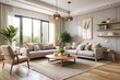 © faisal - A minimalist living room with clean lines, neutral tones, and curated decor, creating a serene and inviting space for relaxation
