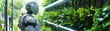 © doraclub - Robot Gardener Tending Lush Vertical Garden in Futuristic Eco Friendly City