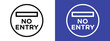 © Kajal - No entry road sign set. Vector symbols for no entry traffic signs in assorted styles. Perfect for road safety, traffic management, and restriction notices.