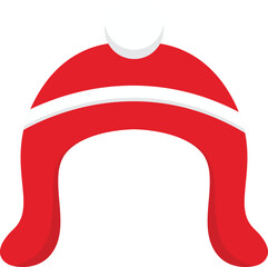 Flat illustration christmas beanie icon.