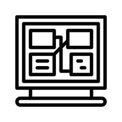 Poster - Notice board line icon. Can be used for websites, UI and mobile apps. Vector Illustrations.