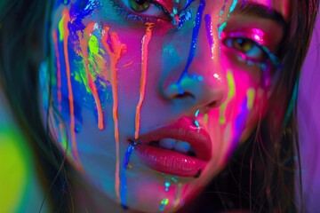 Poster - The image displays a vibrant gradient that shifts smoothly between various colors creating a soothing visual effect