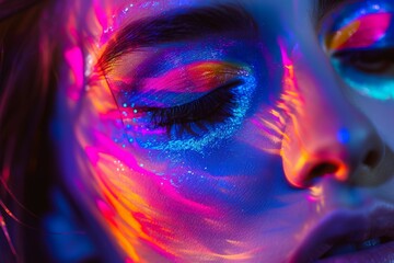 Poster - This image features an abstract, soft gradient of violet to blue tones, perfect for a modern backdrop