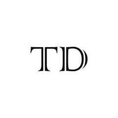 Wall Mural - Modern Initials TD Logo, suitable for business with DT or TD initials. Alphabet letter icon logo TD