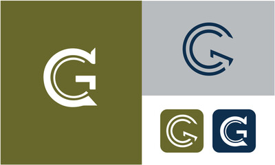 Wall Mural - Logo inspiration the letter C combined with the letter G, logo is suitable for business