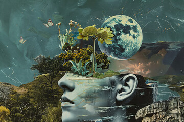 Poster - A person's face is shown with a tree growing out of their head
