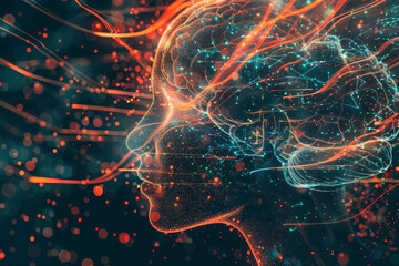 Poster - The image is abstract and seems to be a representation of the brain