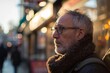 © Stocknterias - Portrait of a senior man with eyeglasses in the city.