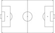 © Volodymyr - Football pitch. Soccer field line style. Black outline court and stadium scheme on white background. Football match, league scheme. Vector