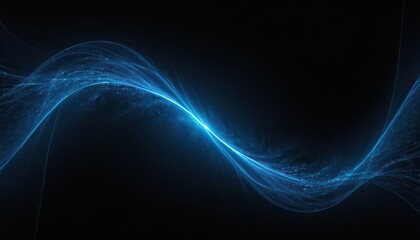 Canvas Print - abstract smooth blue light streak wave background