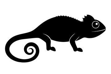 Wall Mural - chameleon animal silhouette vector illustration