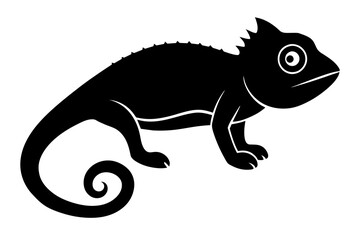 Sticker - chameleon silhouette silhouette vector illustration