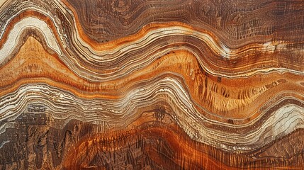 Canvas Print - A symphony of earthy tones and gradual shifts in pattern create a soothing and harmonious wood grain evoking a sense of calm and tranquility