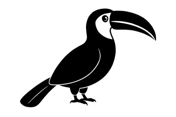 Canvas Print - toucan bird silhouette vector illustration