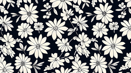 Wall Mural - plain dasiy pattern