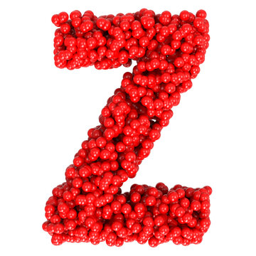 Letter Z from balls isolated