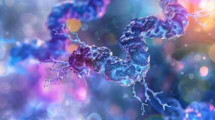 Poster - A microscopic image of an inheritable epigenetic marking such as a yl group being passed down through cell division and leading to gene silencing in offspring