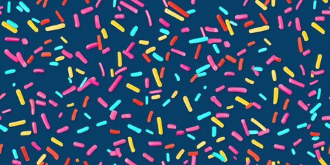 sprinkle sugar colorful pastel minimal grain cupcake topping sweet dark blue illustration background