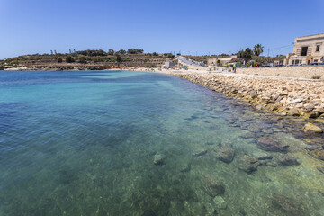 Poster - Sea at Marsaxlokk beach.