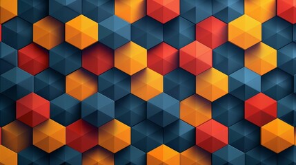 Wall Mural - Abstract hexagon geometry background