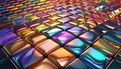 Sticker - abstract background (metal cubes)