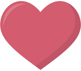 Wall Mural - Heart flat icon isolated on white background.