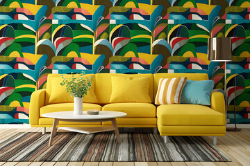 Wall Mural - modern living room interior