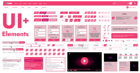 These graphic components provide a comprehensive approach to the development of interfaces that meet modern requirements for functionality and aesthetics in Internet resources.