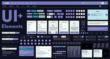 These graphic components provide a comprehensive approach to the development of interfaces that meet modern requirements for functionality and aesthetics in Internet resources.