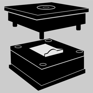 plastic injection molding icon vectors illustration symbol design