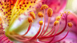 © hdesert - Close-up of a flower's stamen and pistil with vivid colors and textures