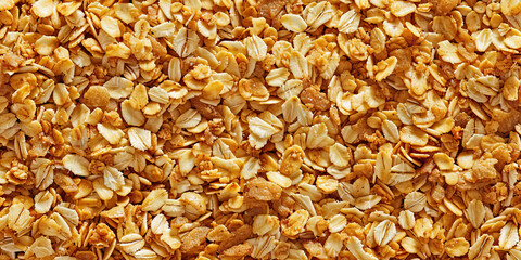 Grainy Granola: Close-Up of Crunchy and Textured Granola