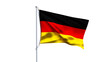 © mustapha - Waving flag of germany isolated on transparent background.