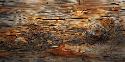 Wall Mural - Rustic Woodgrain: Detailed Close-Up of Weathered Wooden Texture