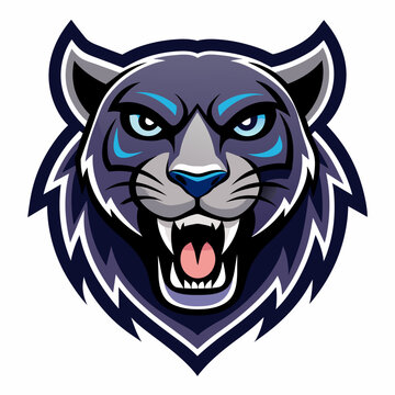 Panther mascot gaming vector logo design illustration