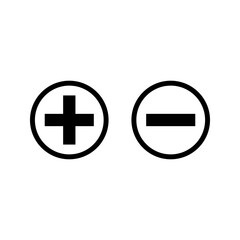 Poster - Simple plus and minus icon