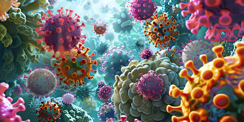 Virus Genome Organization: A diagram showing the organization of the novel virus genome, including the different genes responsible for viral replication and virulence.