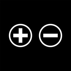 Poster - Simple plus and minus icon