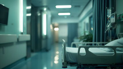 Wall Mural - blurry backround of a hospital room