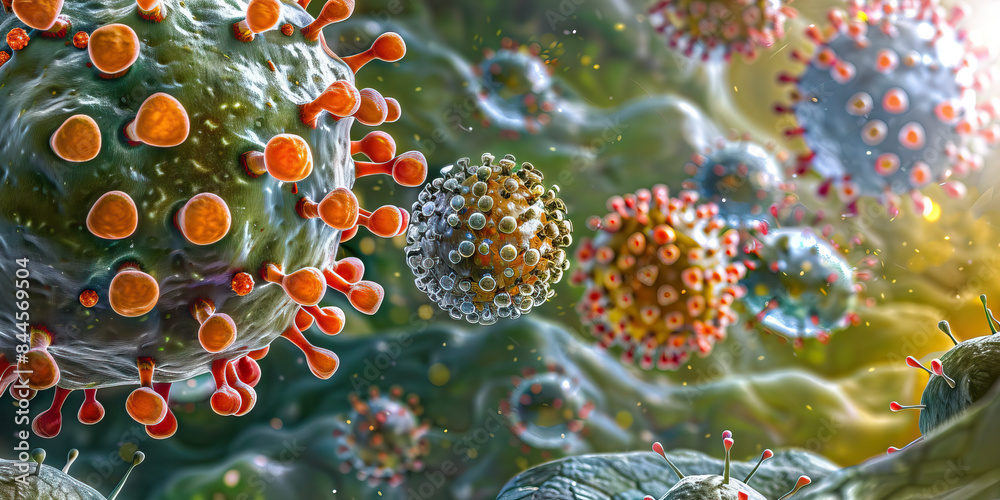 Virus-Induced Cytopathic Effects: An image showing the cytopathic ...