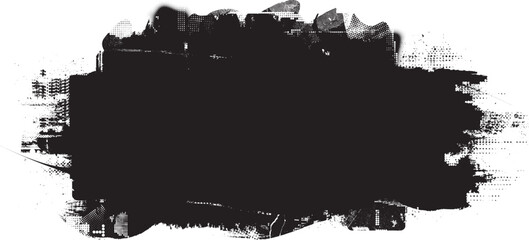Poster - Glitch distorted grange shape . Noise grungy logo . Trendy defect error shapes . Glitched frame .Grunge textured . Distressed effect .Vector shapes