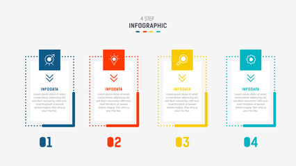 Three Step Infographic label design Vector template with line icons. process steps diagram, presentations, workflow layout, banner, flow chart, info graph vector illustration.