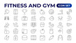 © artnazu - Set of fitness and wellness related line icons, wellbeing, mental health, healthcare, cosmetics, spa, medical. Outline icon collection.