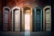 © juliars - Dreamlike Surreal doors choices. Future way. Generate Ai