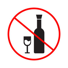 Wall Mural - Alcohol-free zone notice prohibiting consumption of alcoholic beverages