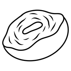 Wall Mural - illustration of bread with butter