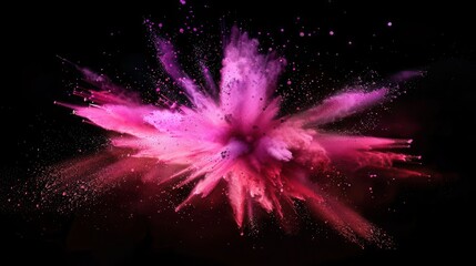 Wall Mural - colorful powder explosion frozen in motion abstract background photo