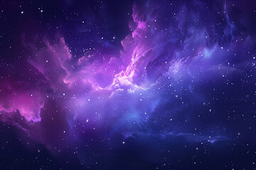 Wall Mural - starry clear night sky. mixed media, silhouette trees against sky at night with colorful galaxy in b