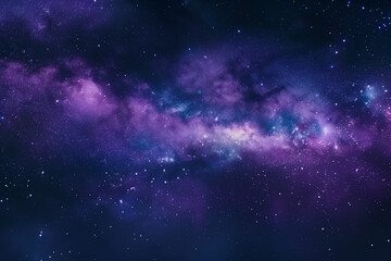Wall Mural - starry clear night sky. mixed media, silhouette trees against sky at night with colorful galaxy in b