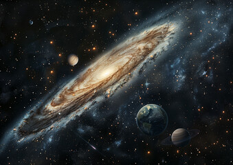 Wall Mural - galaxy m31 in the constellation of andromeda. andromeda galaxy